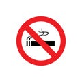 No Smoking Icon Vector Logo Template Illustration Design