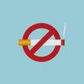 No smoking icon vector. No smoking sign flat design Royalty Free Stock Photo