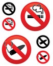 No smoking icons