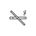 No smoking line icon