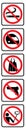 No smoking,No Helmet,No Jacket,No gun and No selfies symbols collectio