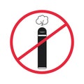 No smoking, no vaping sign. Printable sticker. Vector