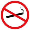 No smoking. Prohibition restriction vector sign Royalty Free Stock Photo