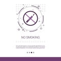 No Smoking Public Sign Banner With Copy Space