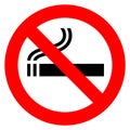 No smoking red sign