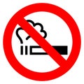 No smoking red sign