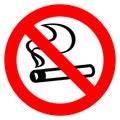 No smoking red sign