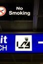 No Smoking Sign in Airport Royalty Free Stock Photo