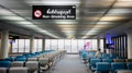 No-smoking sign in airport Royalty Free Stock Photo