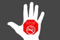 No smoking sign on black and white background, May - 31 World No Royalty Free Stock Photo