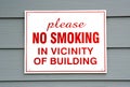 No Smoking Sign on Building