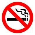 No smoking  sign. Forbidden sign icon isolated on white background vector illustration Royalty Free Stock Photo