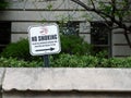 Outdoor No Smoking Sign in Front of Building