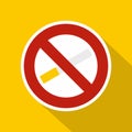 No smoking sign icon, flat style Royalty Free Stock Photo