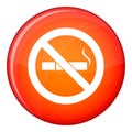 No smoking sign icon, flat style Royalty Free Stock Photo