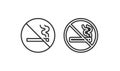 No smoking sign. icon. Stop smoke cigar vector