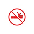 No smoking sign icon vector design Royalty Free Stock Photo
