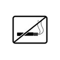 No Smoking Sign icon vector isolated on white background, No Smoking Sign sign Royalty Free Stock Photo