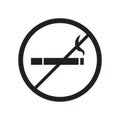 No Smoking Sign icon vector sign and symbol isolated on white background, No Smoking Sign logo concept Royalty Free Stock Photo