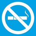 No smoking sign icon white Royalty Free Stock Photo