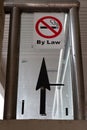 No smoking sign by law Royalty Free Stock Photo