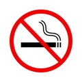 No smoking sign vector icon in flat style Royalty Free Stock Photo