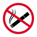 No smoking sign vector isolated Royalty Free Stock Photo