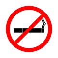 No smoking sign on white background, No Smoking Sign , stop smoking, No Smoking Vector Illustration Royalty Free Stock Photo