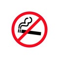 No smoking sign on white background. Vector illustration. EPS 10 Royalty Free Stock Photo