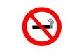 No smoking sign on white background Royalty Free Stock Photo