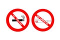 No smoking sign on white background Royalty Free Stock Photo