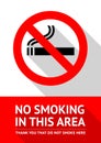 No smoking sticker, flat design