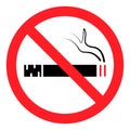 No smoking. Stop smoke, sign. Prohibited symbol. Hotel service symbol. No smoking icon Royalty Free Stock Photo