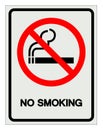 No Smoking Symbol Sign, Vector Illustration, Isolate On White Background Label. EPS10 Royalty Free Stock Photo