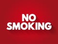 No smoking text quote, health concept background