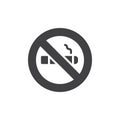 No smoking vector icon Royalty Free Stock Photo