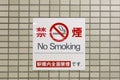 No smoking warning sign