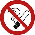 No smoking sign on white background