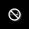 No smoking icon flat