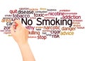 No Smoking word cloud hand writing concept Royalty Free Stock Photo