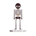 No smoking and world no tobacco day poster template background Royalty Free Stock Photo