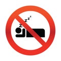 No Snoring Sign Royalty Free Stock Photo