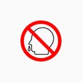 No snot icon, no runny nose vector