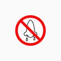 No snot icon, no runny nose vector