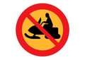 No Snowmobiles Sign Royalty Free Stock Photo