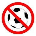 No soccer or football sign,