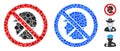 No Soldier Mosaic Icon of Round Dots