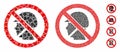 No soldier Mosaic Icon of Inequal Elements