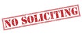 No soliciting red stamp Royalty Free Stock Photo