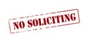 No soliciting Royalty Free Stock Photo
